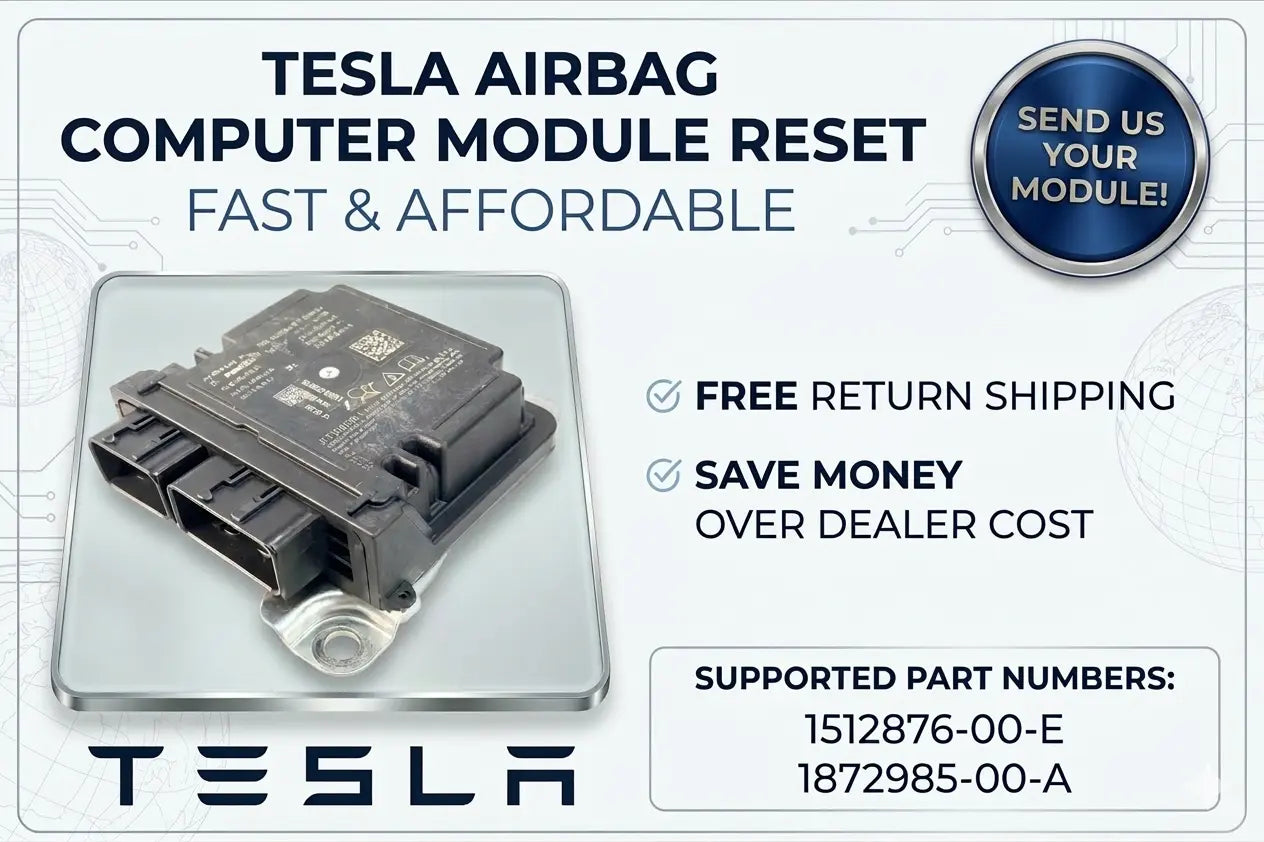TESLA Airbag Module Reset Service PCMS Repair