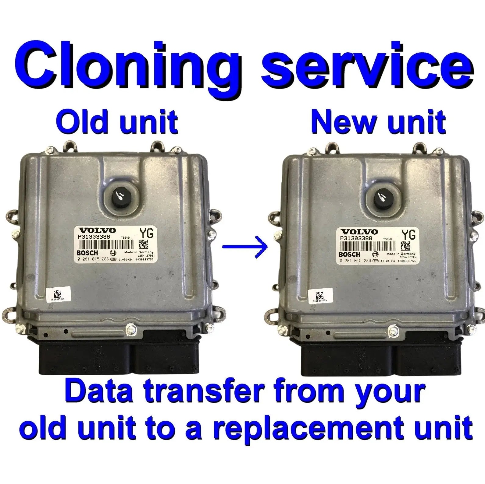 VOLVO ECU ECM MAIL IN Cloning SERVICE / Plug and Play Bosch / Denso / Siemens PCMS Repair